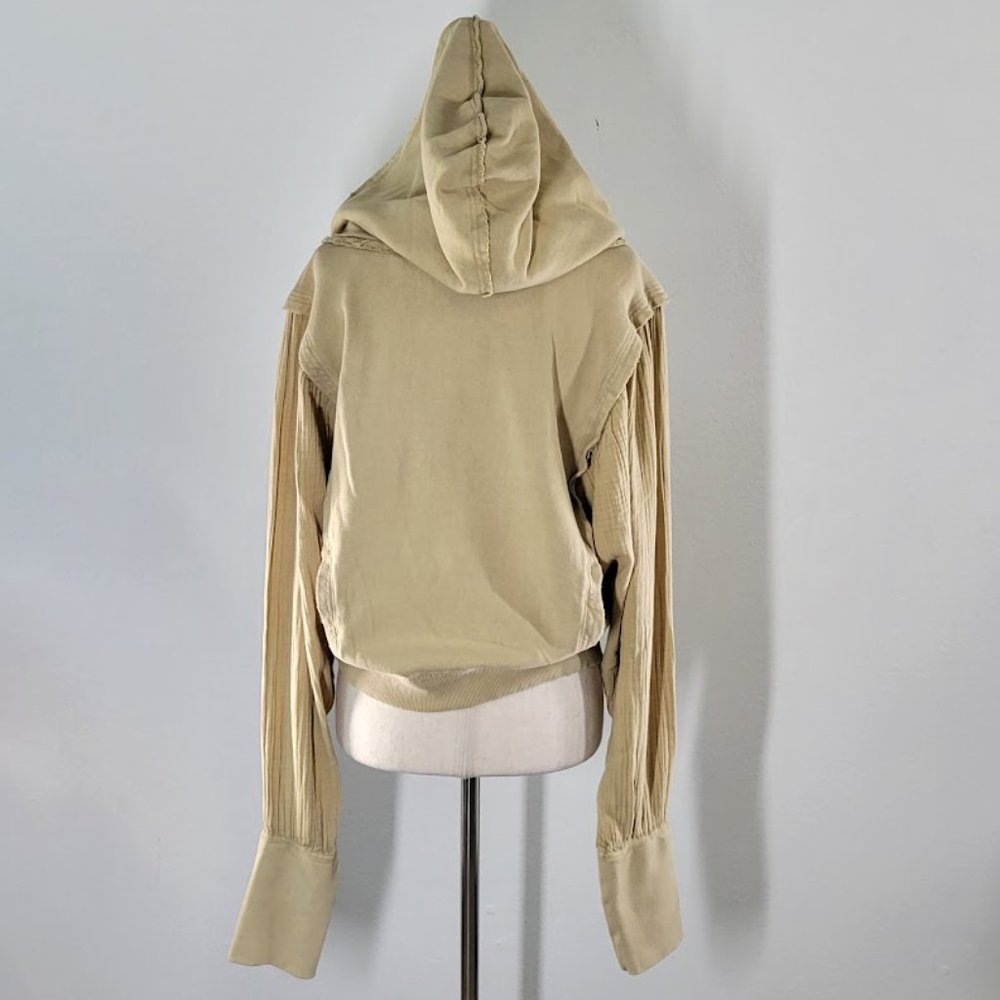 FREE PEOPLE love letter hoodie gauzy oversize sweatshirt Sz L NEW - Picture 9 of 12